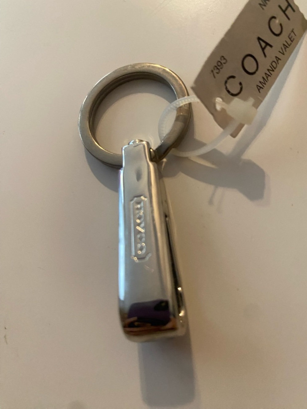 COACH Silver Key Ring Fob!! - Picture 2 of 5
